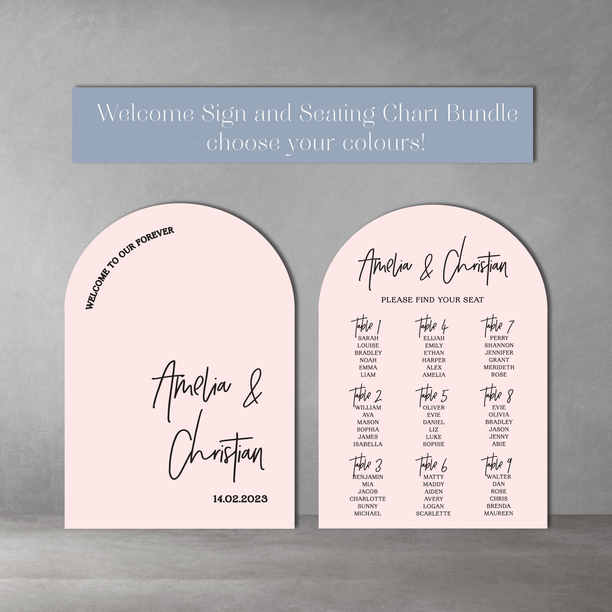 Wedding Welcome Sign | Seating Chart | Printed Wedding Signs Australia