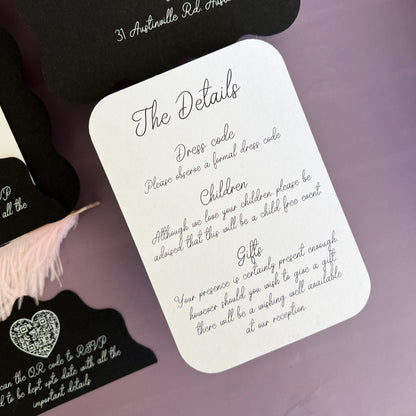 Precious Wavy Wedding Invitation Layered Set